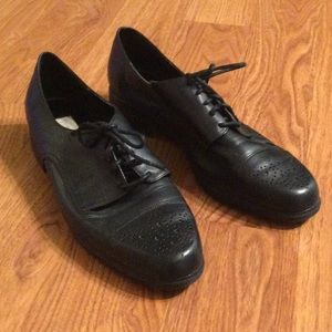 Victoria Spencer Black Leather Style Abbey Lace Loafers